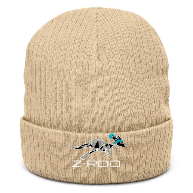 Z-Roo Embroidered Ribbed Beanie