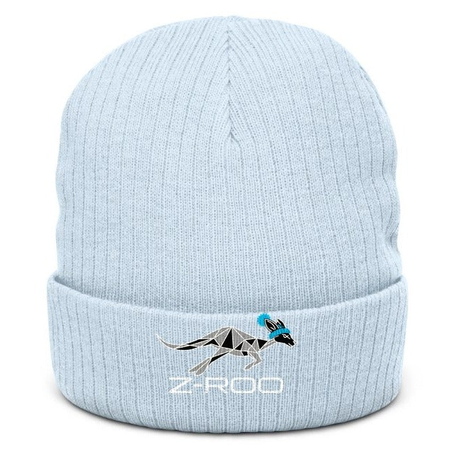Z-Roo Embroidered Ribbed Beanie