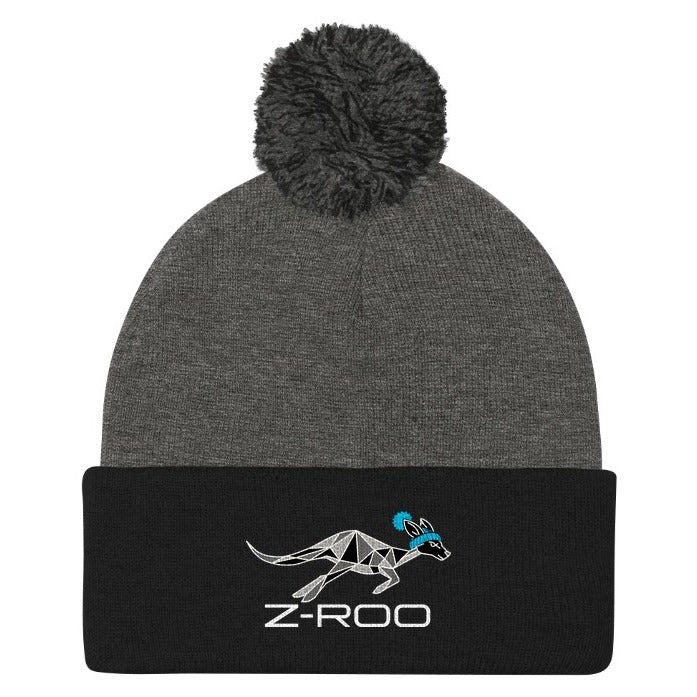 Z-Roo Embroidered Pom-Pom Beanie