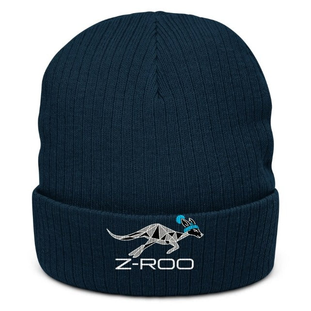 Z-Roo Embroidered Ribbed Beanie