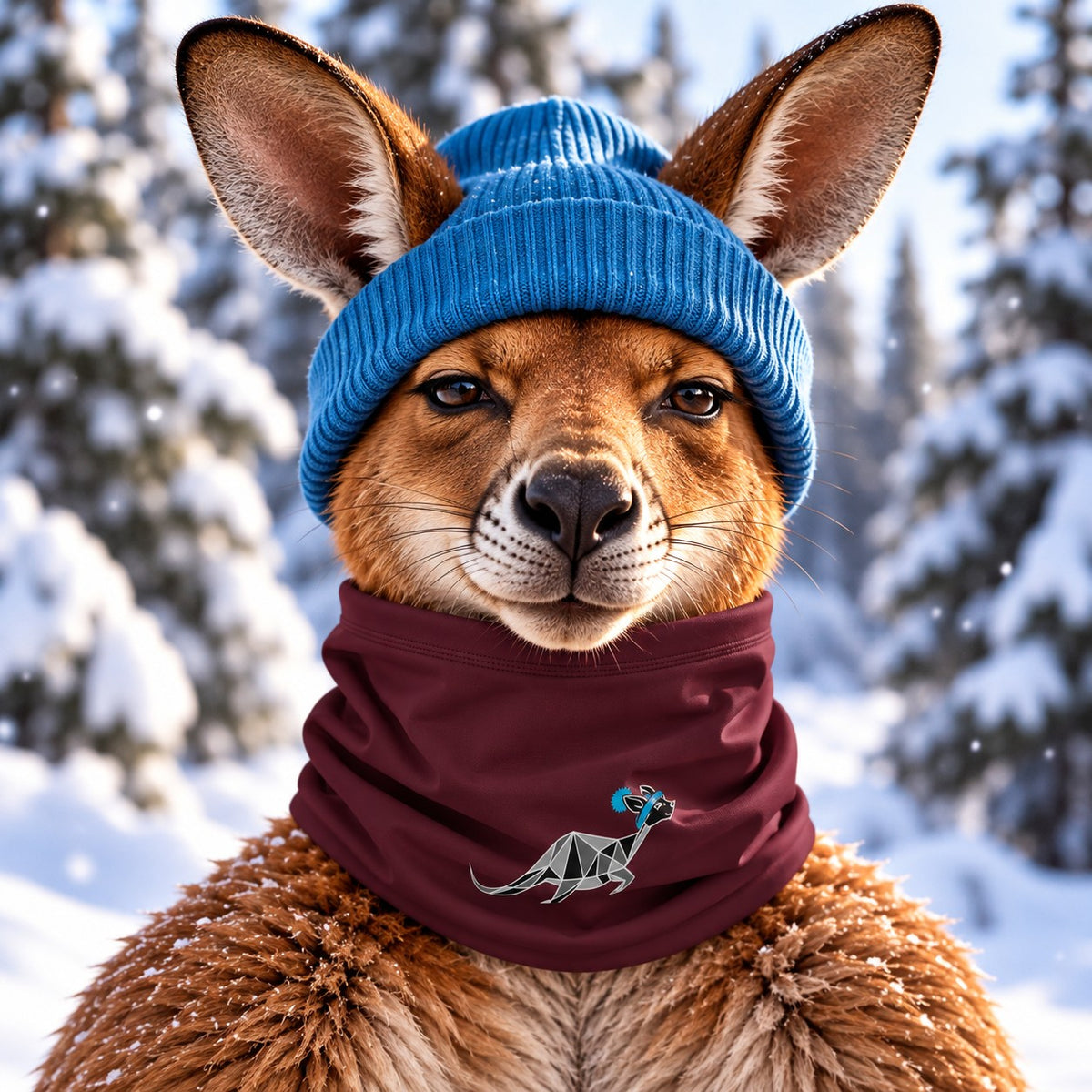 Z-Roo Kangaroo Winter Neck Gaiter – Burgundy