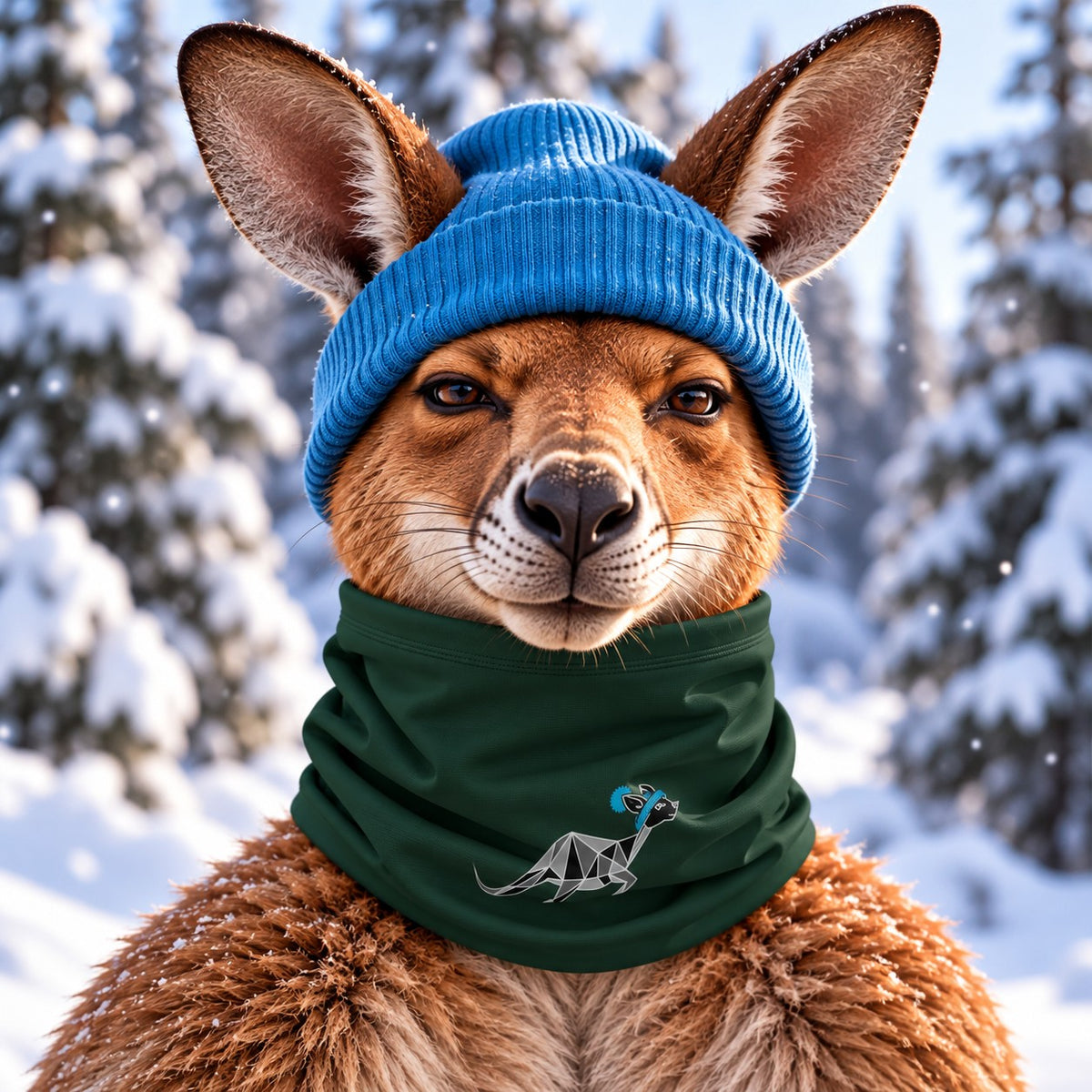 Z-Roo Kangaroo Winter Neck Gaiter – Forest Green