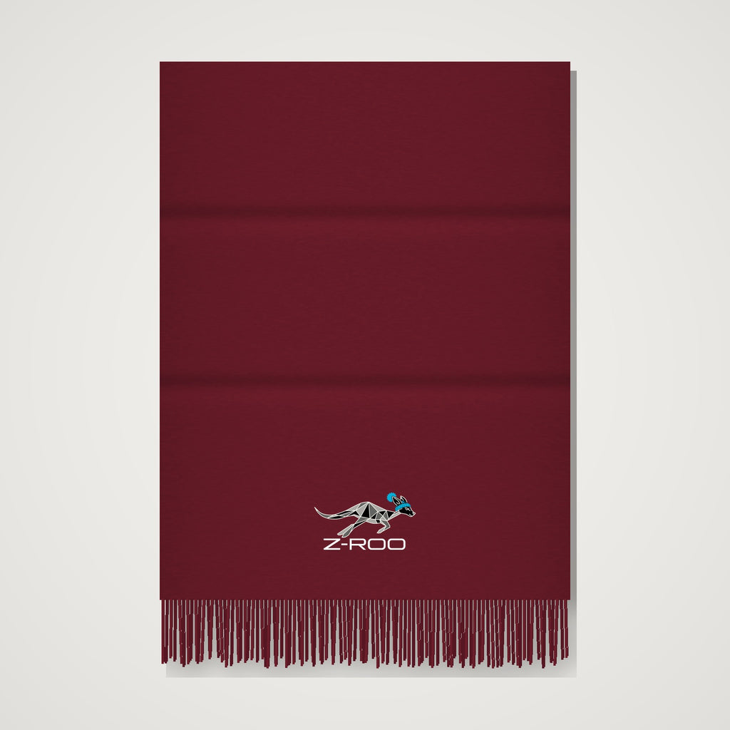 Écharpe effet cachemire avec logo Z-Roo – Bourgogne