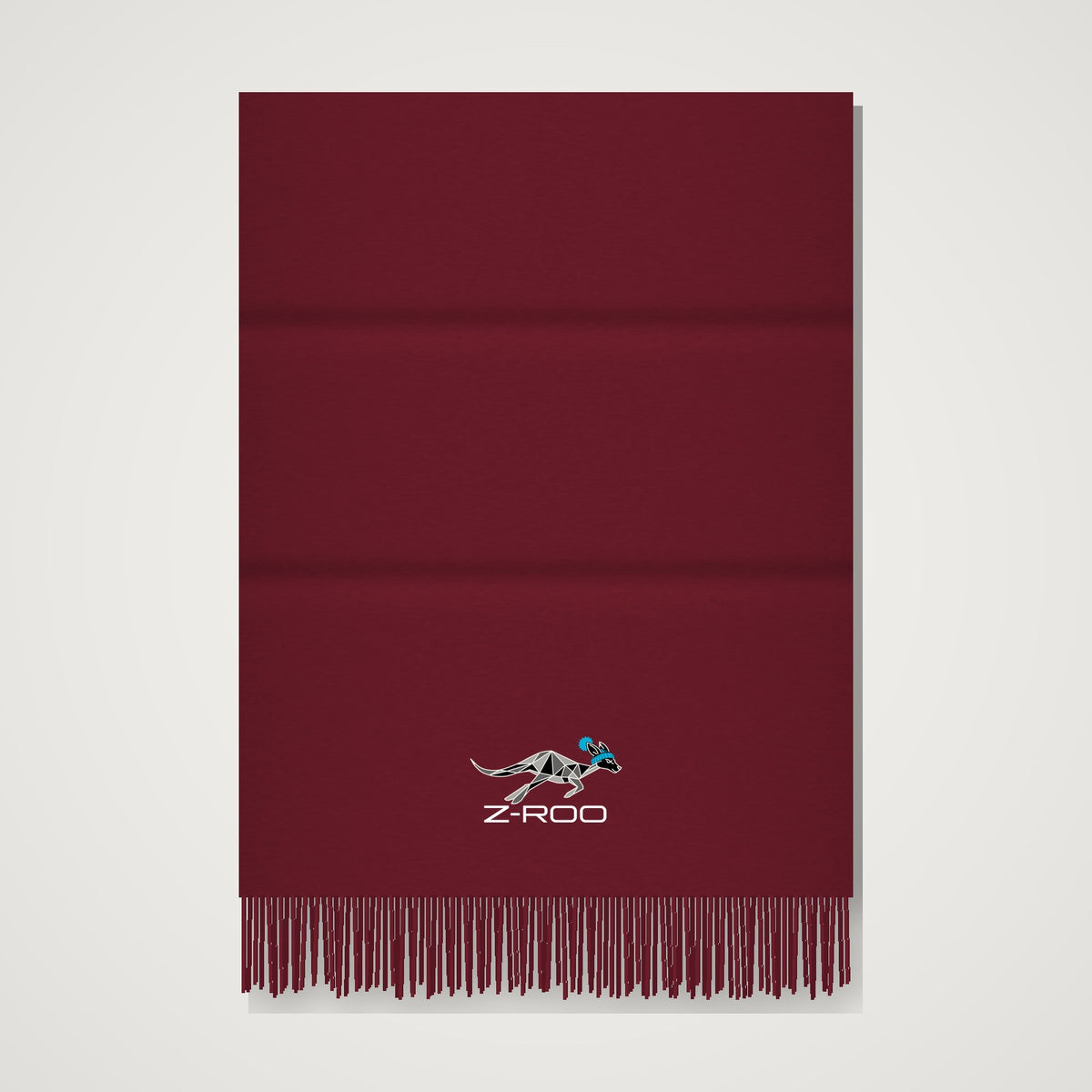 Écharpe effet cachemire avec logo Z-Roo – Bourgogne