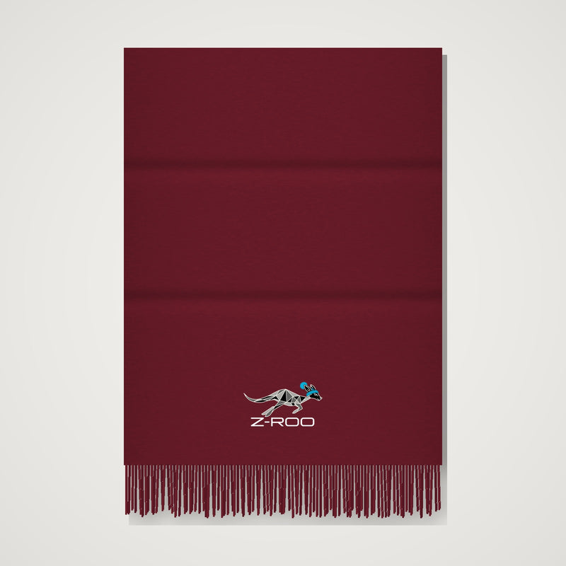 Écharpe effet cachemire avec logo Z-Roo – Bourgogne