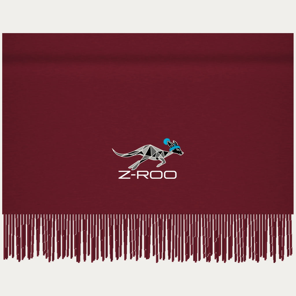 Écharpe effet cachemire avec logo Z-Roo – Bourgogne