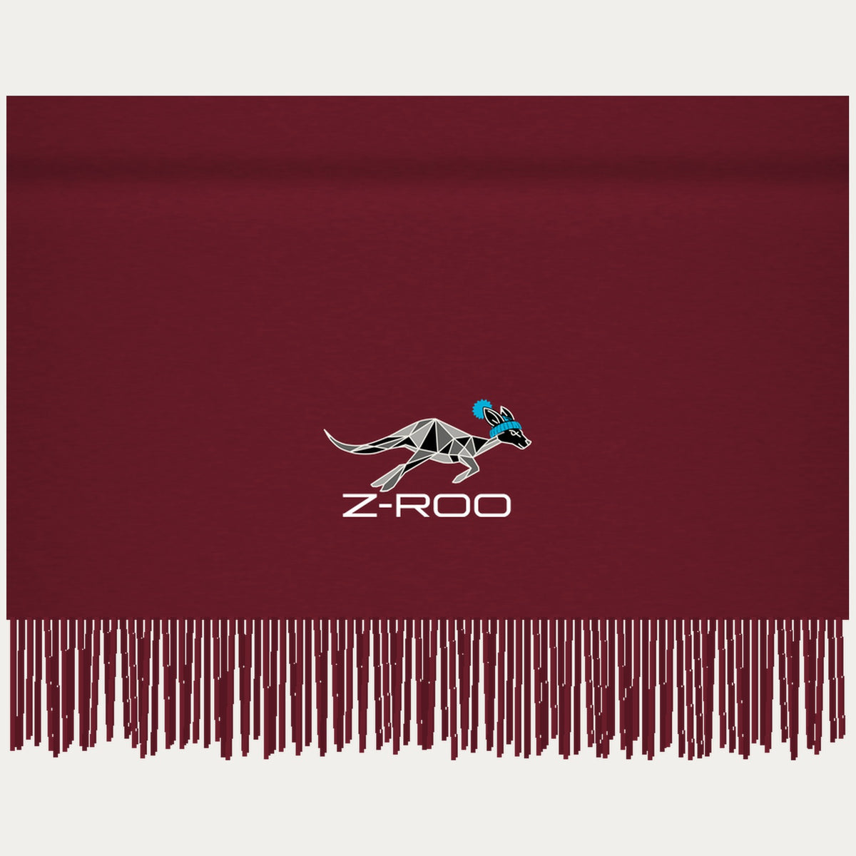 Écharpe effet cachemire avec logo Z-Roo – Bourgogne