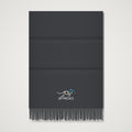 Écharpe effet cachemire avec logo Z-Roo – Charbon
