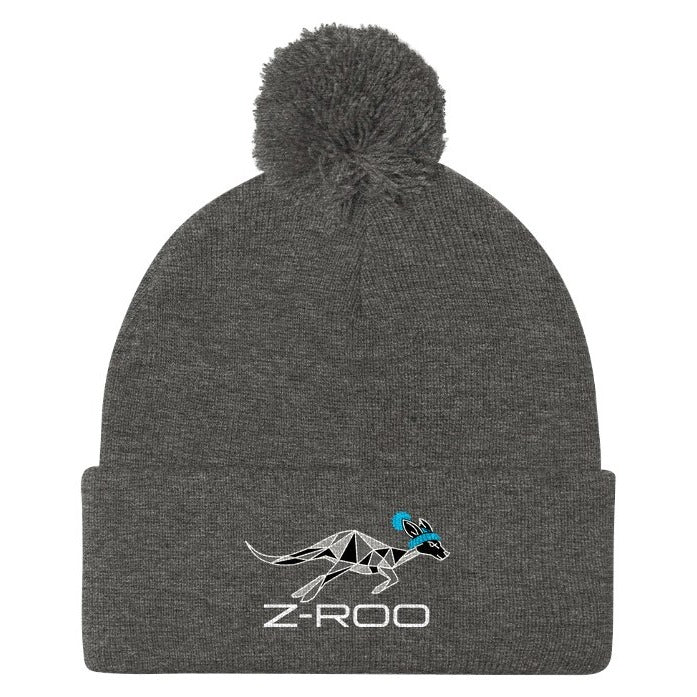 Z-Roo Embroidered Pom-Pom Beanie