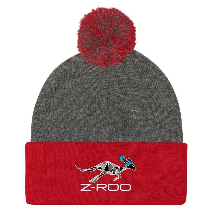 Z-Roo Embroidered Pom-Pom Beanie