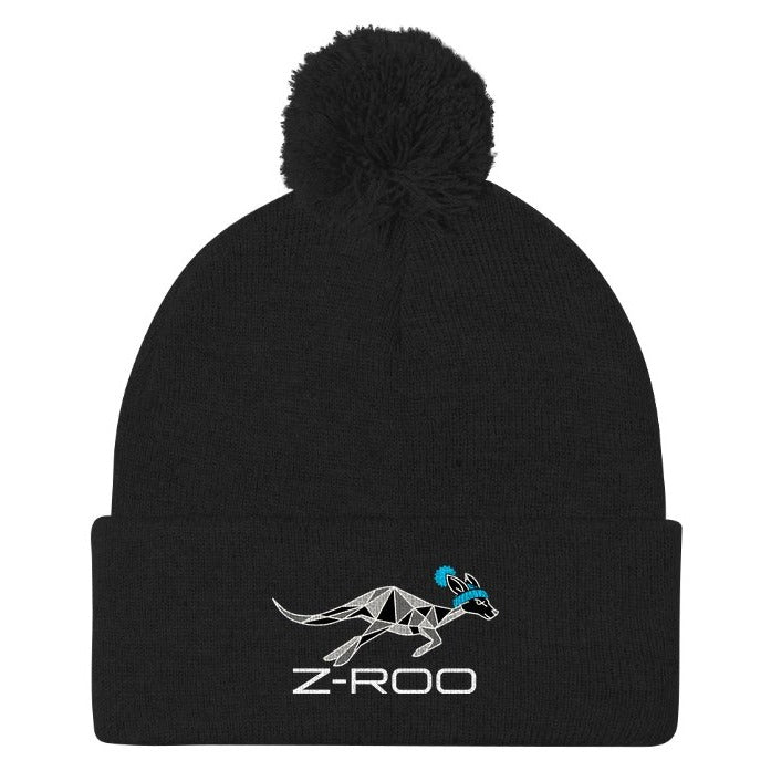 Z-Roo Embroidered Pom-Pom Beanie