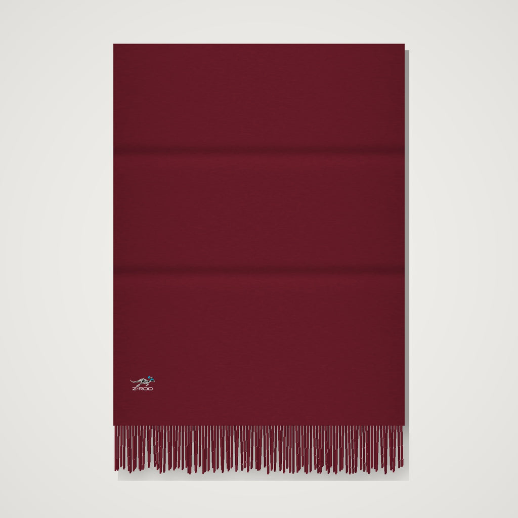 Z-Roo logo cashmere-feel scarf in burgundy