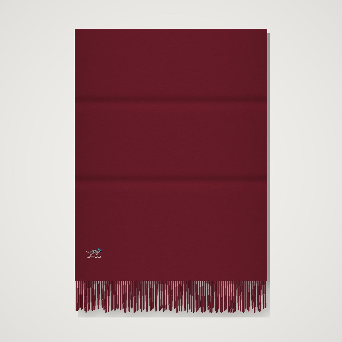 Z-Roo logo cashmere-feel scarf in burgundy