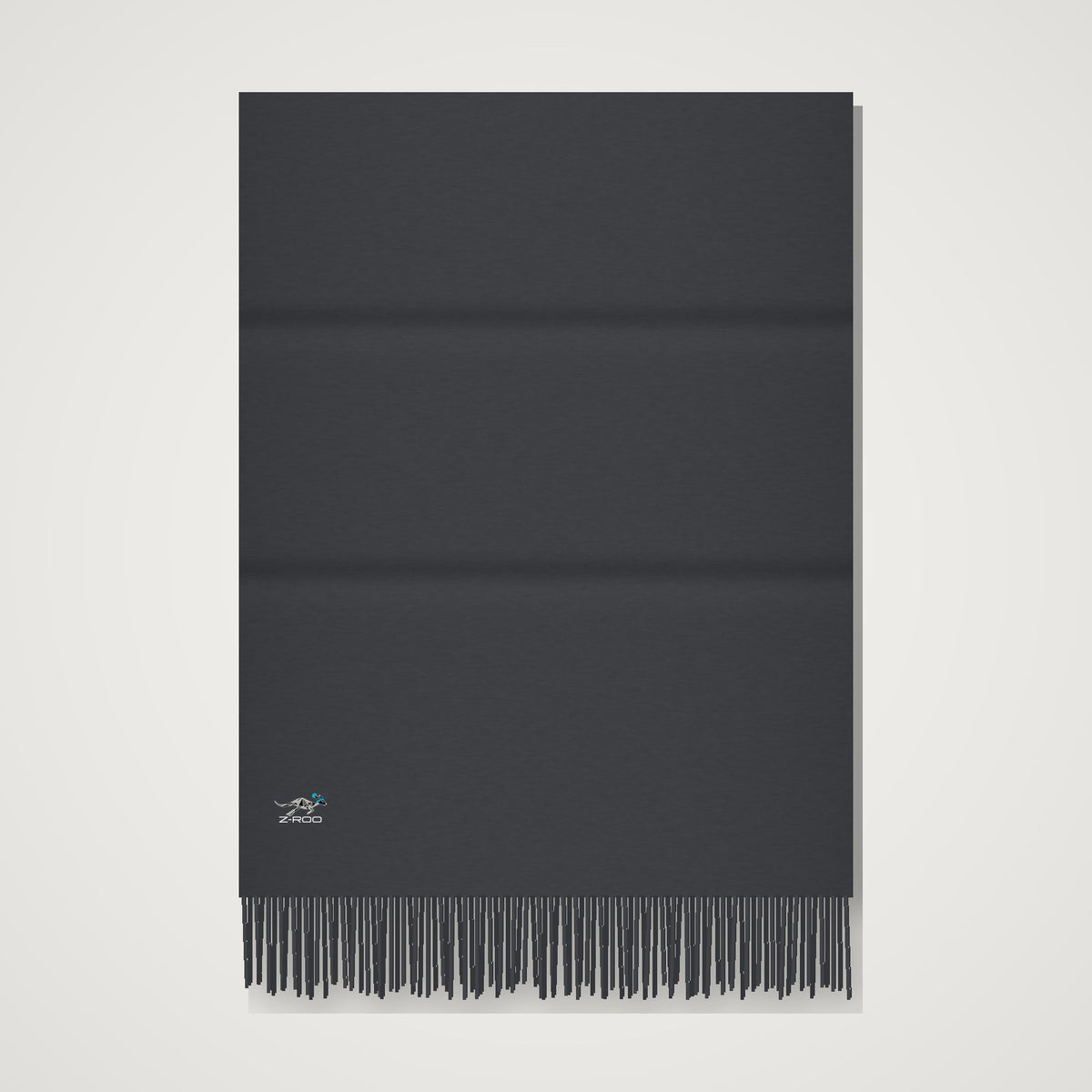 Z-Roo logo cashmere-feel scarf in charcoal