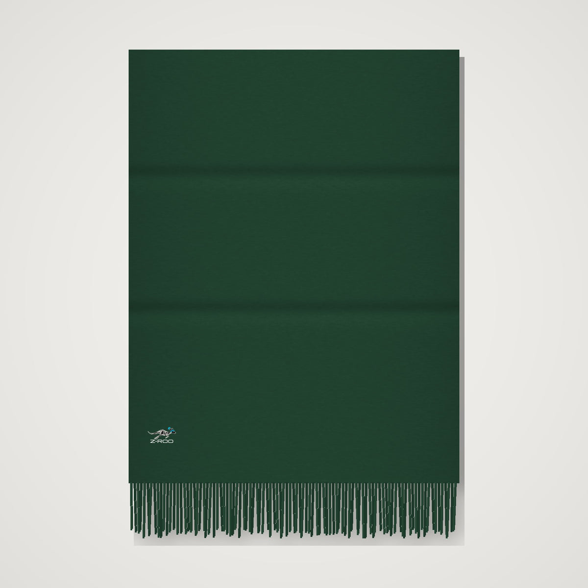 Z-Roo logo cashmere-feel scarf in forest green