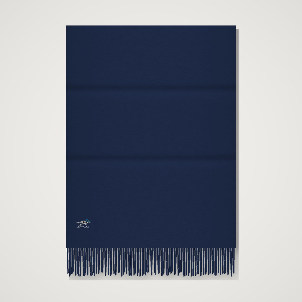 Z-Roo logo cashmere-feel scarf in navy