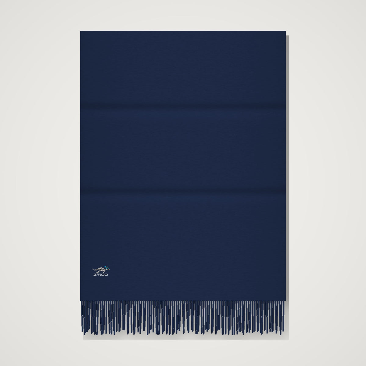 Z-Roo logo cashmere-feel scarf in navy